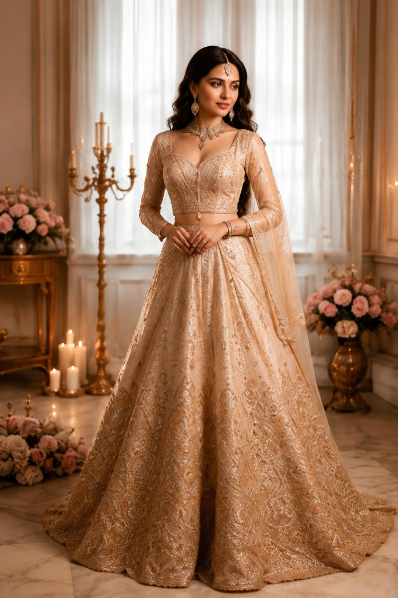 SK Silk N Satin Custom Bride Outfit