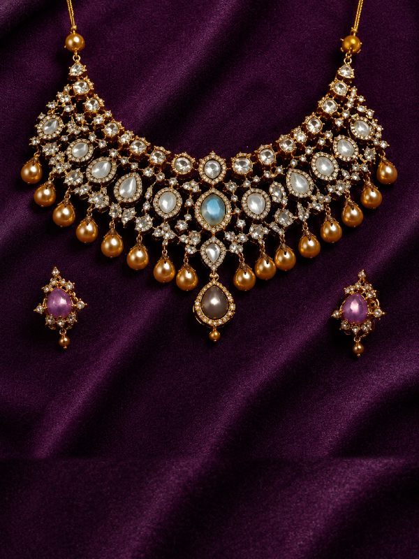 Kundan Polki Necklace Set